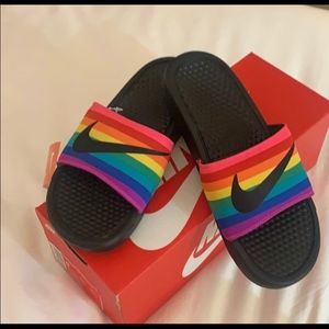 ISO Nike Rainbow Sliders Size 8